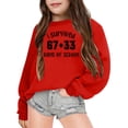 thumbnail image 2 of IWRICH Girls and Boys I Survive 100 Days of School Sweatshirts Graphic Printed Tops Long Sleeve Crew Neck Tees,Size 3-14 Years Red 120, 2 of 4