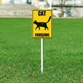 thumbnail image 3 of Soliyoahee Cat crossing sign F with 12.8" Stake Community Warning Aluminum Sign Weatherproof And Corrosion Resistant for Courtyards Roads And Aisles, 3 of 6