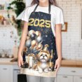 thumbnail image 3 of Happy New Year Shih Tzu Welcome 2025 Balloon Firework Party Apron Lion Dog Lover Gifts for Cooking Grilling Baking Painting Gardening - 01014, 3 of 5