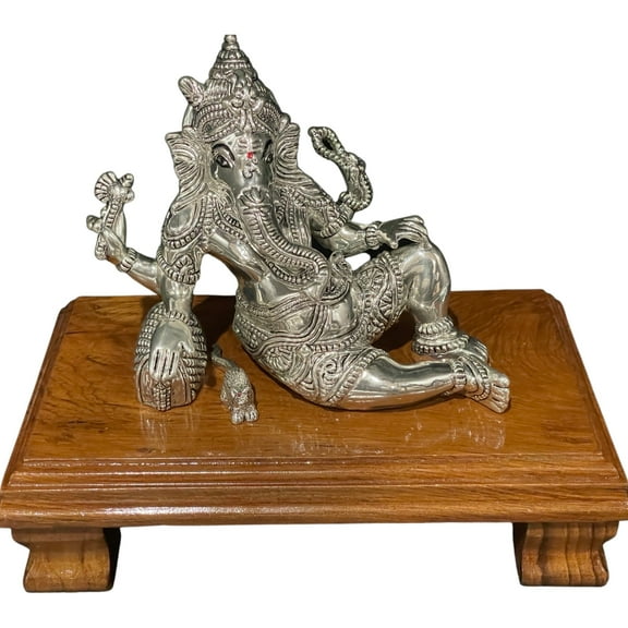 999 Pure Silver Ganesha BIG idol / Statue / Murti (Figurine #39)