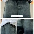 thumbnail image 4 of MUXiin Jeans for Boys Skinny Straight Leg Wide Leg Jeans Stretch Elastic Waist Hop Baggy Jeans Fashion Long Trousers Streetwear with Pockets, 4 of 6