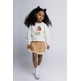 thumbnail image 2 of Disney Moana Floral Fleece Pullover Sweatshirt and Skirt Outfit Set Toddler to Big Kid, 2 of 5