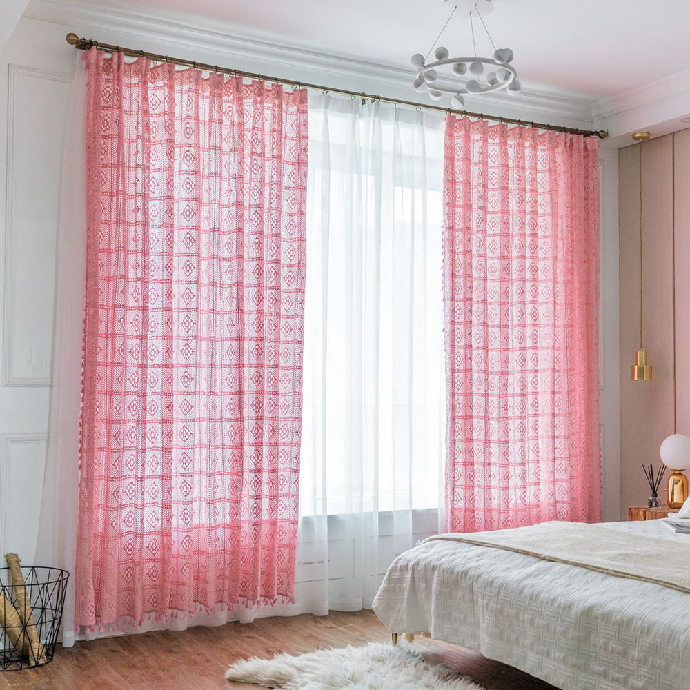 Details about   Concise Style Cotton Linen Curtain Tassel Drape Window Screen Bedroom Home Decor 