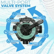 XtremepowerUS 16 in Sand Filter Pump, Above Ground & In-Ground Pool Sandpump, 7-Way Valve, 75139