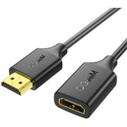 HDMI Extension Cable 3FT,QGeeM 4K HDMI 2.0 Extender Male to Female Cable,Supports 3D, Full HD,2160p,Compatible with Roku Fire Stick,for Laptop,PS4,HDTV,Monitor,Projector,HDMI Port Extender
