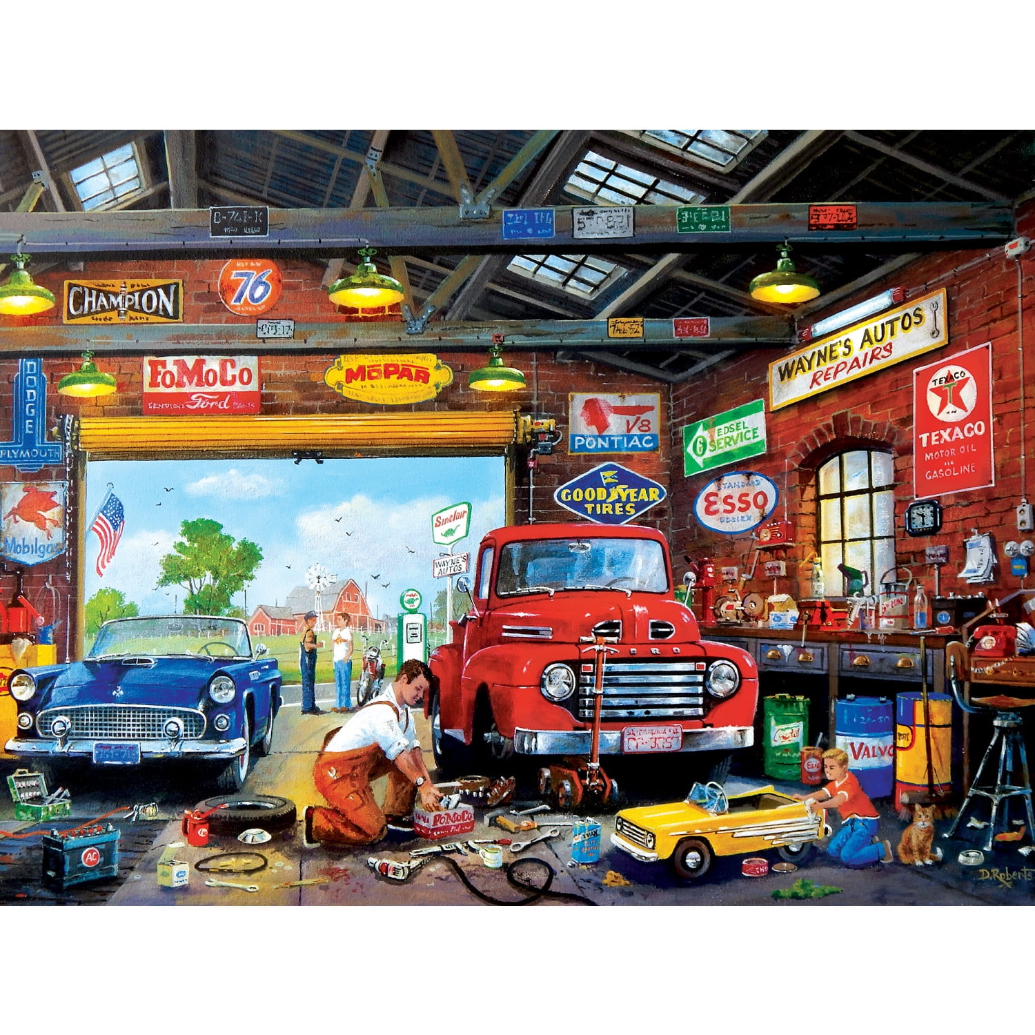 MasterPieces Wheels - Wayne's Garage - 750 Piece Jigsaw Puzzle