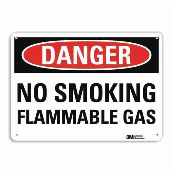 Lyle Danger No Smoking Sign,10" x 14",Alum U3-1837-RA_14X10