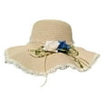 thumbnail image 6 of Straw Hats Women with Roses Embellishments Big Eaves Hat Beach Hats Women, 6 of 8