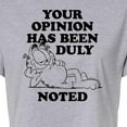 thumbnail image 3 of Garfield - Your Opinion Has Been Duly Noted - Juniors Cropped Cotton Blend T-Shirt, 3 of 5