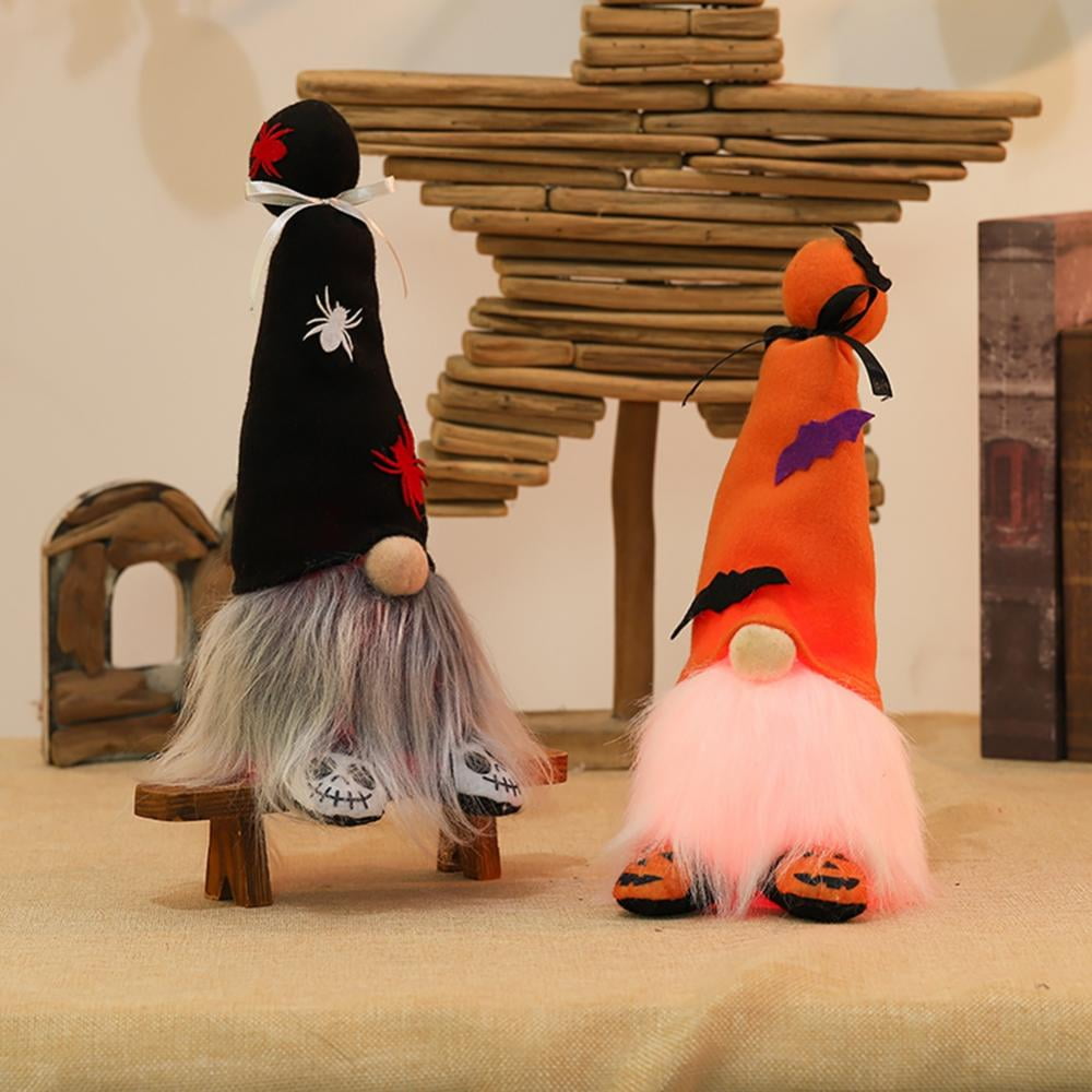 Halloween Faceless Dwarf Doll with Tall Hat Home Lighting Decorations Toys For Kids Gift Home Desktop Decor Ornaments