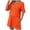 Orange_001, variant on Riforla Women's Vacation Fashion Casual Suit Solid Color Summer Shorts and Shirt Top Two Piece Sets Lapel Shirt Sexy Slim Suits Short sets Orange L