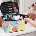 thumbnail image 5 of HELLHERO Polyester Cosmetic Organizer Bags Hand-Drawn Polka Dot Pattern Hand-Held with Slip-in Pockets Zipper, 5 of 6