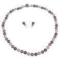 thumbnail image 1 of Set 2 Piezas Collar y Aretes Perla de Mallorca 8mm 45cm | Lilas, 1 of 5
