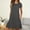 Gray1#, variant on Caywon Womens 3/4 Sleeve Round Neck Pullover Loose Swing Casual Flared Pockets Dress Soft Nightgowns A-Line Swing T-Shirt Dress