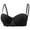 Black, variant on Women's Bra Lightly Padded Lace Underwire Half Cup Bras Breathable Adjustable Strap Low Cut Push Up Bras