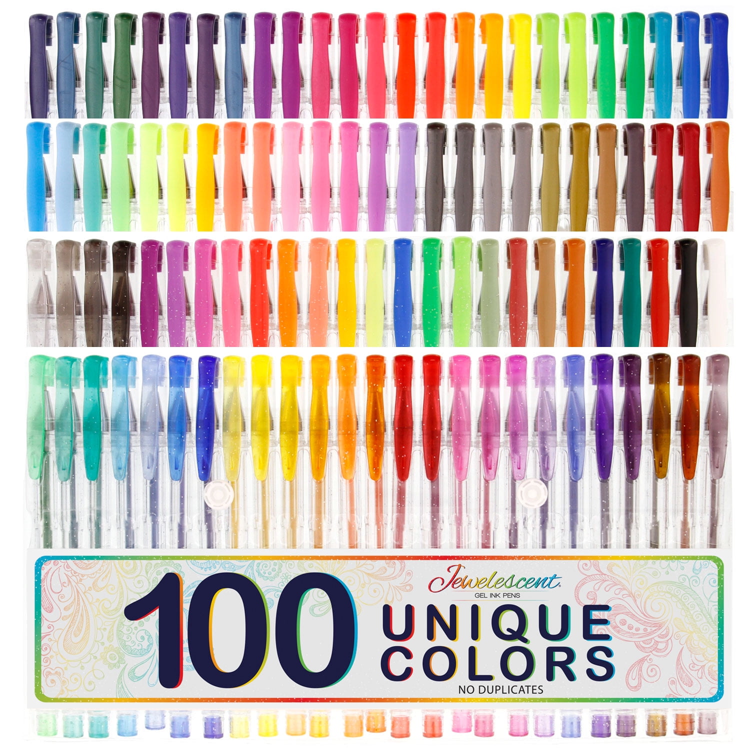 100 color gel pens