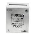 thumbnail image 1 of stanreset Vintage Galvanized Mailbox Letterbox Postbox Newspaper Box Holder Stainless Steel 30x23x6cm, 1 of 6