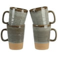 thumbnail image 2 of Gibson Elite 4 Pack Dreamweaver Terracotta Reactive 17 oz Mug Set - Earthy Brown, 2 of 5