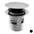 thumbnail image 1 of Westbrass D98R-62 Integrated Overflow Round Tip Toe Bath Drain - Powder Coat Flat Black, 1 of 1