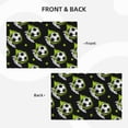 thumbnail image 4 of Placemats Set of 4 / 6, soccer football ball cool black Placemats for Dining Table Indoor/Outdoors Heat Resistant Washable Placemats 18" x 12", 4 of 8
