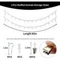 thumbnail image 2 of 2 Pcs Cotton Hanging Storage Chains for Stuffed Animal, Each Boho Display Chain Comes with 20 Metal Clips, Hanging Storage Organizer for Wall or Corner Nursery playroom, 2 of 5