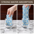 thumbnail image 4 of 2 Pcs Funny Kitchen Towels,Light Blue Daisy Flower Pattern Microfiber Dish Towels,Kitchen Tea Towels,Kitchen Towel Set (18" X 26"), 4 of 7