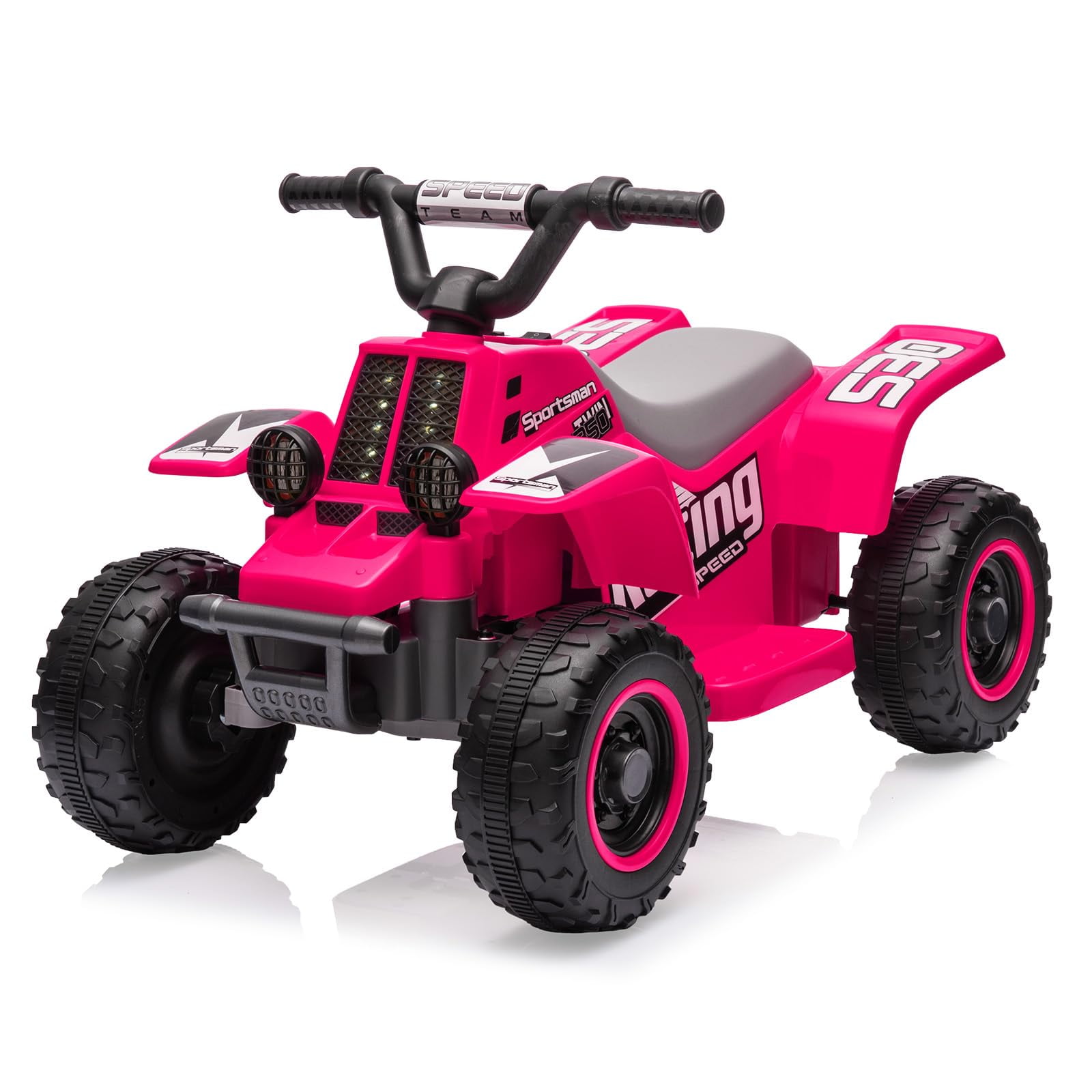 TROPOW Electric Ride On Cars with Remote Control,6V Kids Ride-On ATV – Fun, Safe, and Thrilling Outdoor Adventure Toy,Rose Red