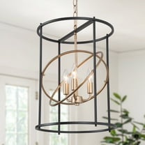 LNC 3-Light Modern Black Chandelier Lamp for Living Room,Kitchen Island Light