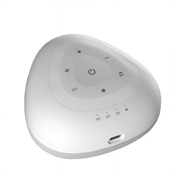 Instrumento para dormir con ruido blanco, ayuda musical para dormir para bebés, instrumento mágico, luz nocturna de respiración colorida, descompresión y pacificación, altavoz para dormir blanco