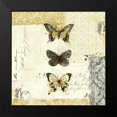 thumbnail image 2 of Pertiet, Katie 12x12 Black Modern Framed Museum Art Print Titled - Golden Bees n Butterflies No 2, 2 of 5