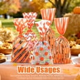 thumbnail image 5 of Fall Treat Bags Thanksgiving Cellophane Bags Harvest Treat Bags​ Orange Pumpkin Maple Candy Snack Bags Autumn Cookie Packing Decor with Twist Ties for Party Favor 150PCS Design 1, 5 of 7