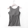 thumbnail image 7 of Royisotas Athletic Tank Tops for Women 2025 Sleeveless Gray Summer Camisoles for Women Built in Bra Solid Color Crew Neck Yoga Womens Cami Tops, 7 of 7