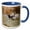 Blue/White, variant on 3drose, Two Texas Longhorn Cattle in Grassland, 11oz Mug