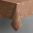 thumbnail image 5 of Brown Planet Moon Star Pattern Square Tablecloth,Waterproof Square Table Cover,Wipeable Spillproof Washable Table Cover for Home Kitchen Party Decor 52"x52"(132x132cm), 5 of 6
