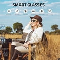 thumbnail image 2 of Smart Sunglasses Blue Light Filter & Polarized Lenses,Open Ear Sound with Mic & Speakers, Voice Assistant Bluetooth Audio Glasses for Men Women, 6 Hours Battery, 1.0 Count (Silver)…, 2 of 15
