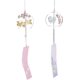 thumbnail image 1 of 2 campanillas de viento japonesas de cristal rosa y morado, colgantes hechos a mano para regalo de cumpleaños, decoración para fiestas navideñas y en casa., 1 of 9
