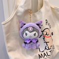 thumbnail image 4 of Sanrio Hello Kitty llavero My Melody Kuromi llavero de felpa Kawaii Cinnamoroll niños juguetes llaveros lindo pompón Purin regalos,3, 4 of 7