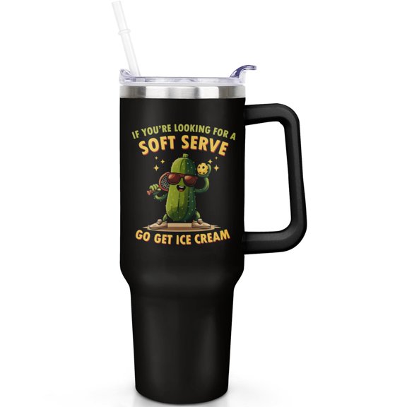 1pc Peak 40oz Tumbler with Straw & Handle - Insulated Stainless Steel Cup | Holiday Gift for Man Women (Christmas, Valentine's, Birthday)