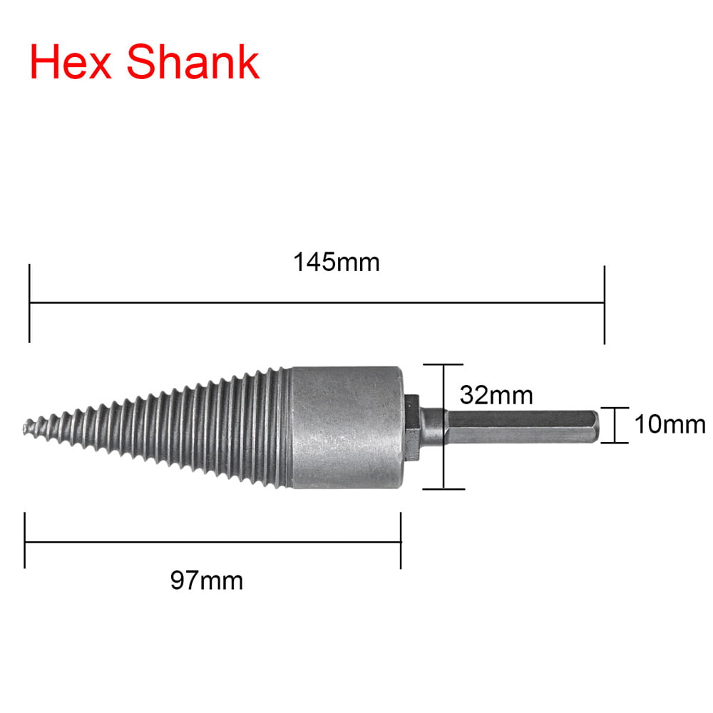 Hex Shank Log Wood Splitting Elektro-Bohrhammer Splitter Cone Brennholz Split 