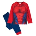 thumbnail image 1 of Pijama Marvel Spiderman para niños y adolescentes, conjunto de pijama largo rojo de 4 a 5 años, 1 of 6
