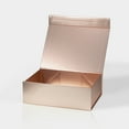 thumbnail image 3 of Geoto 11"×8.26"×3.74" Medium Size Luxury Rigid Foldable Magnetic Closure Collapsible Gift Packaging Boxes(Rose Gold), 3 of 7