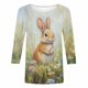 thumbnail image 2 of TaTaai Women's Pullover Blouse Round Neck 3/4 Sleeve Easter Print T-Shirt Casual Loose Fit Holiday Spring Festival Everyday Wear Gift, 2 of 5