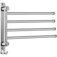 thumbnail image 1 of Silver Bathroom Towel Rail with 4 Bars 180Rotating Towel Rails SUS304 Stainless Steel 32CM Wall Mounted Towel Rails for Bathroom Kitchen Sink, 1 of 5