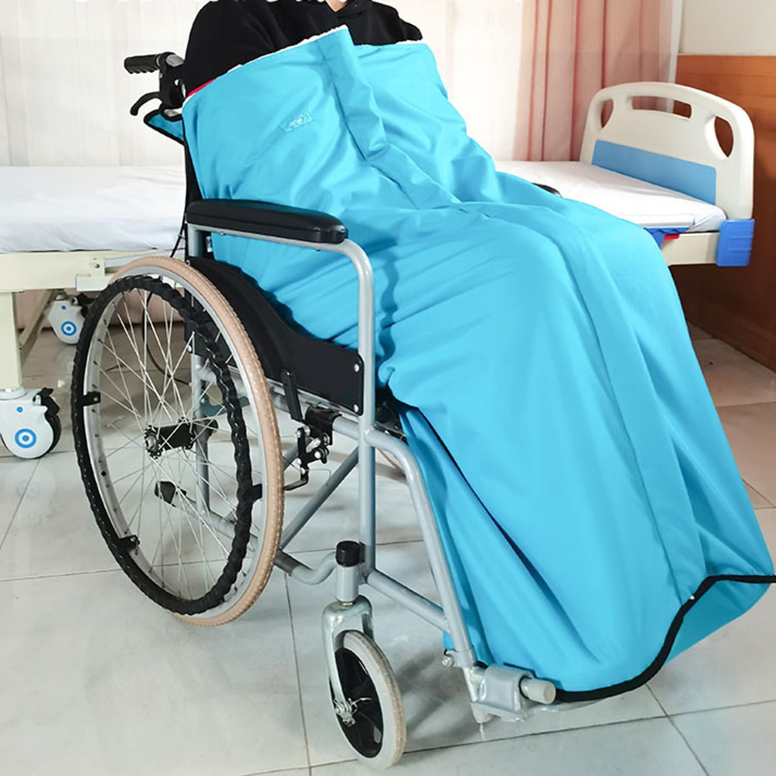 Windproof Plush Lining Wheelchair Blanket Cover Warm Bag Waterproof Shell Foot Non Lightweight