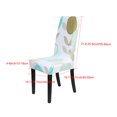 thumbnail image 3 of PiccoCasa Floral Print Dining Chair Cover Stretch Chair Seat Protector, Multicolor, 3 of 6