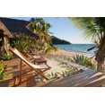 thumbnail image 2 of 2'x3' Sand Beige Hand Hooked UV Treated Bordered Coastal Sea Grass Indoor Outdoor Accent Rug, 2 of 6