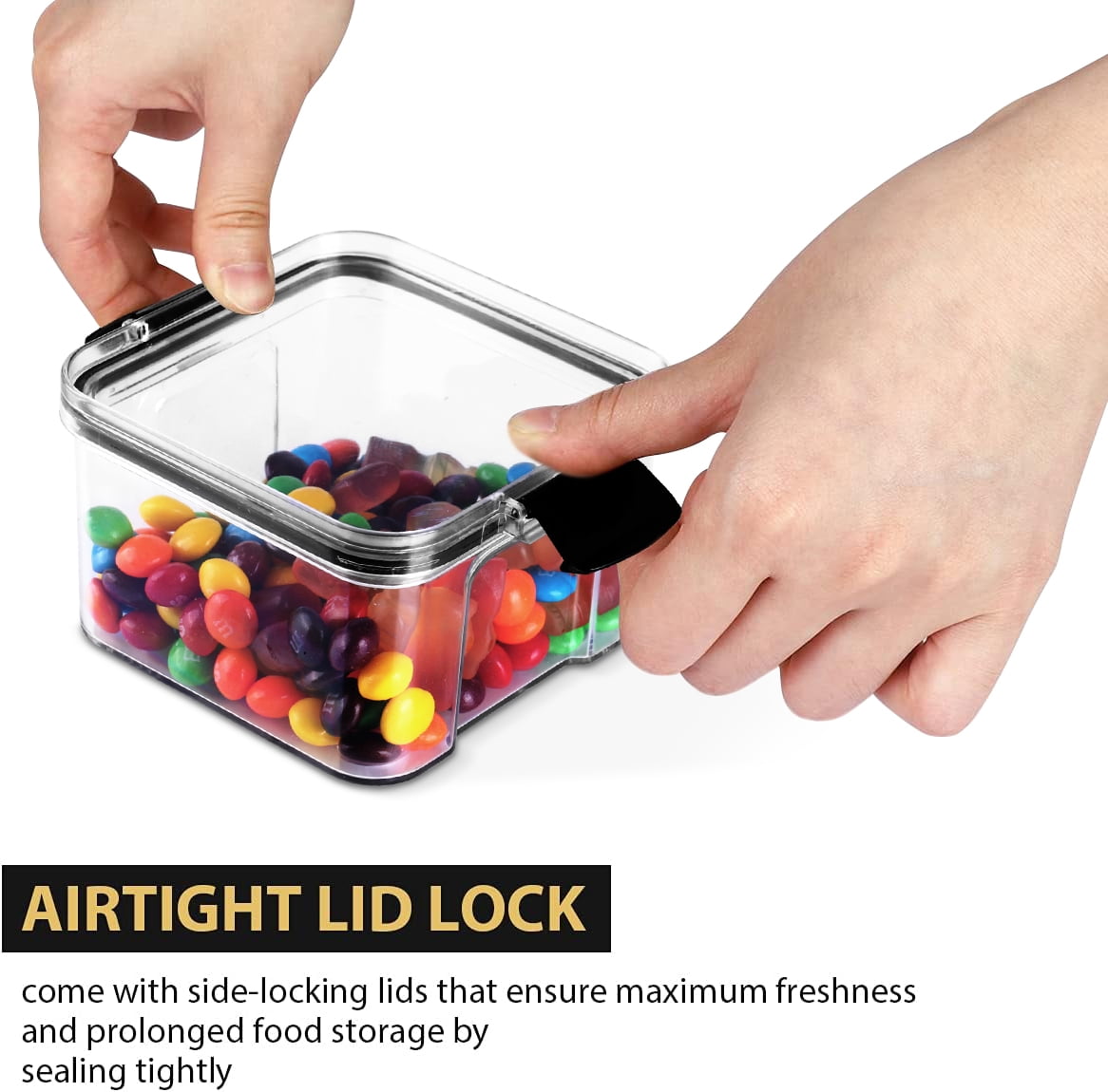 Kosbon Airtight Food Storage Container Set, 14 Pcs BPA Free Plastic Dry Food Rice Canisters for Kitchen Pantry Organization and Storage