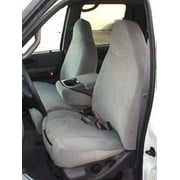 Durafit Covers F249-V7/V7 Gray, Velour, Exact Fit, Front High Back Seat Covers, 2 Pieces