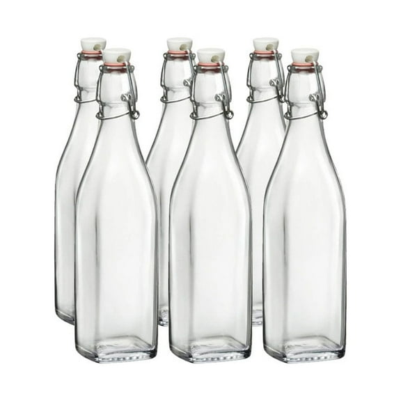 Bormioli Rocco 17oz Swing Top Glass Bottles | 6-pack