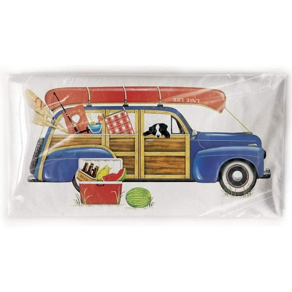 Woodie Station Wagon Canoe Flour Sack Towel